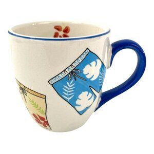 Canterbury Potteries 3 Coffee Tea Mugs 4" Beach Summer Hawaiian